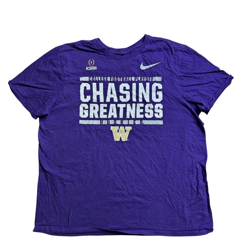 NIKE TEE PURPLE WASHINGTON HUSKIES XL EXTRA LARGE VINTAGE COLLEGE PLAYOFF